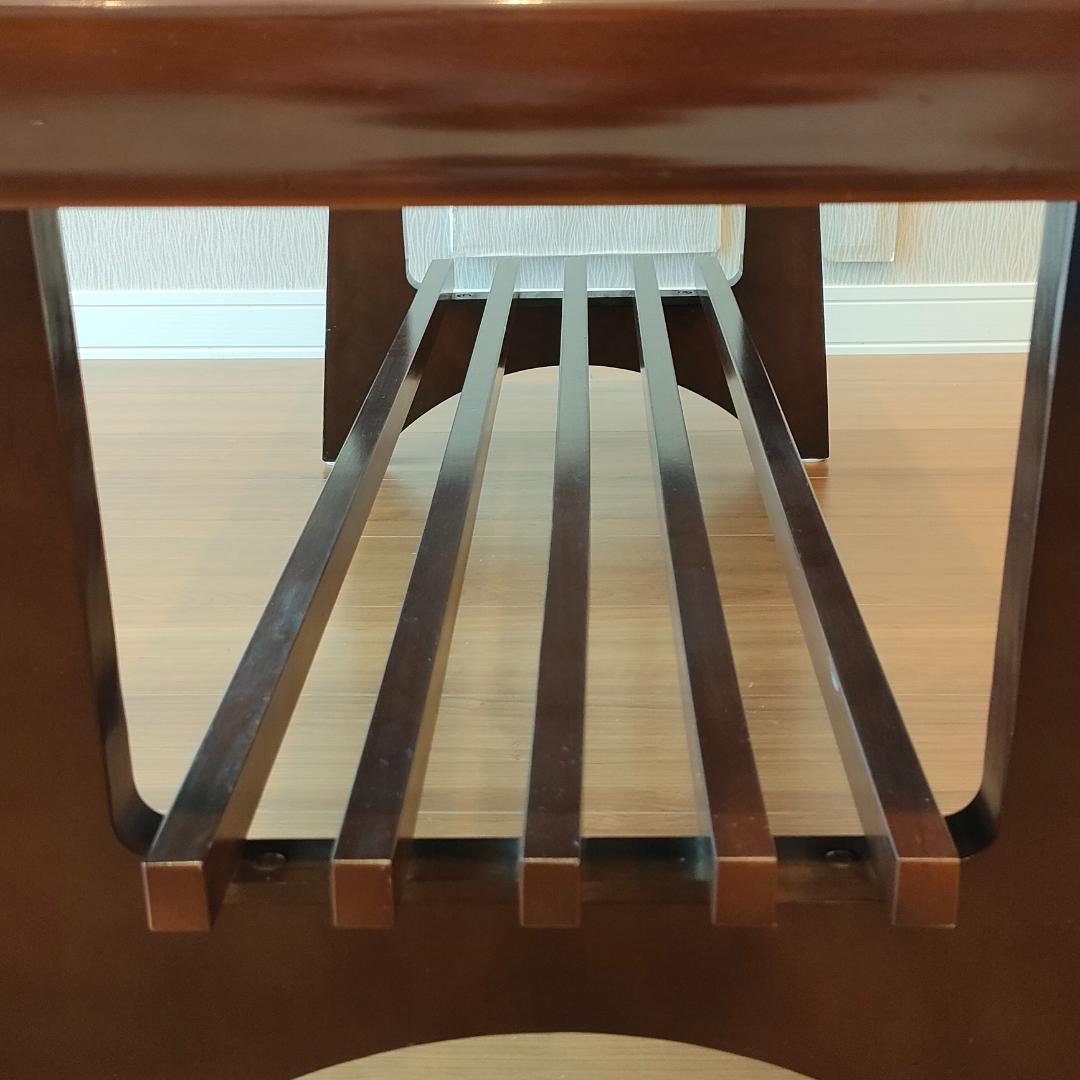 カリモク　センターテーブル　ヴィンテージ　大理石柄　木製