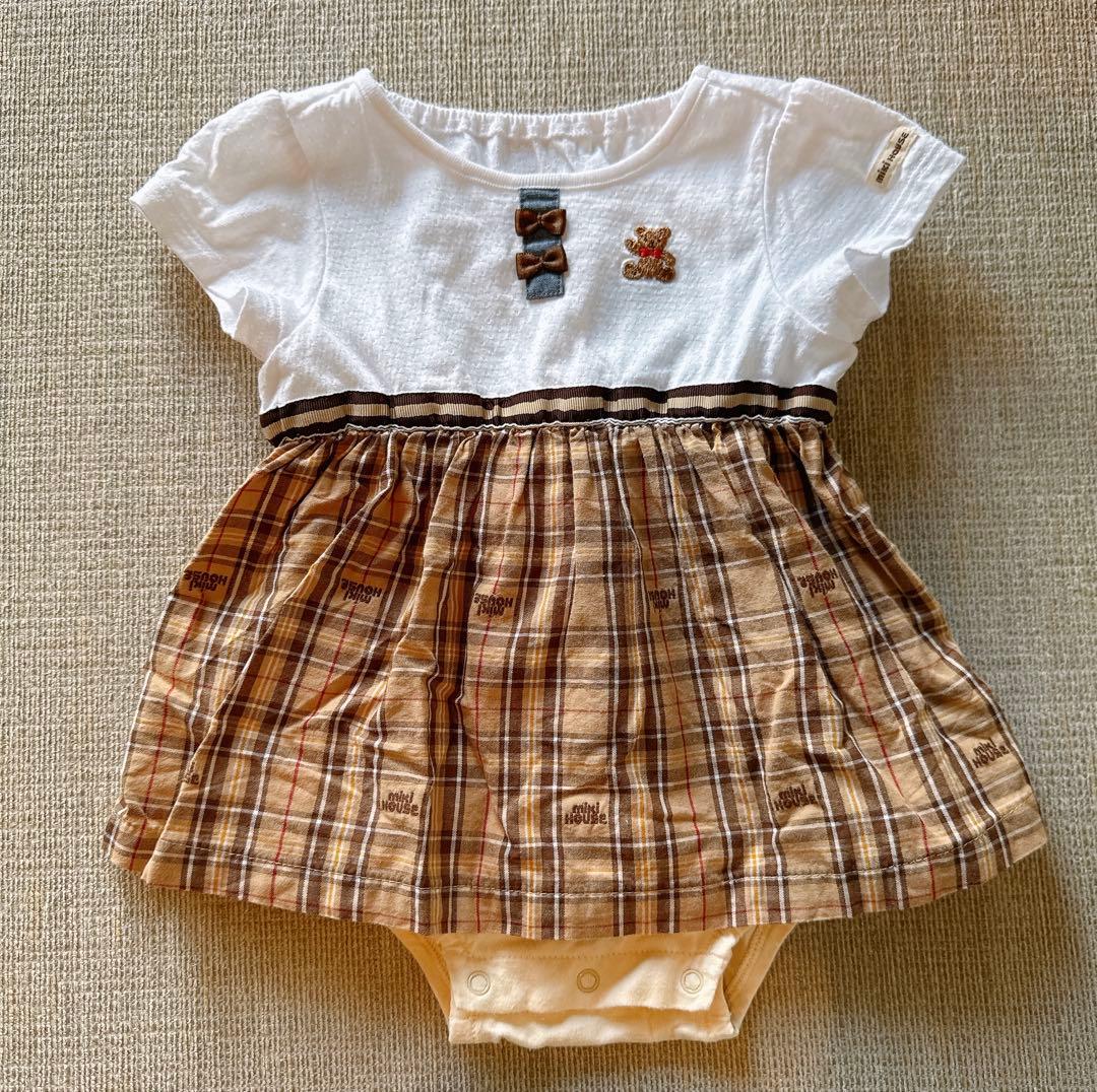 カピさん　ミキハウス テディベア ワンピース　familiarデニムパンツ