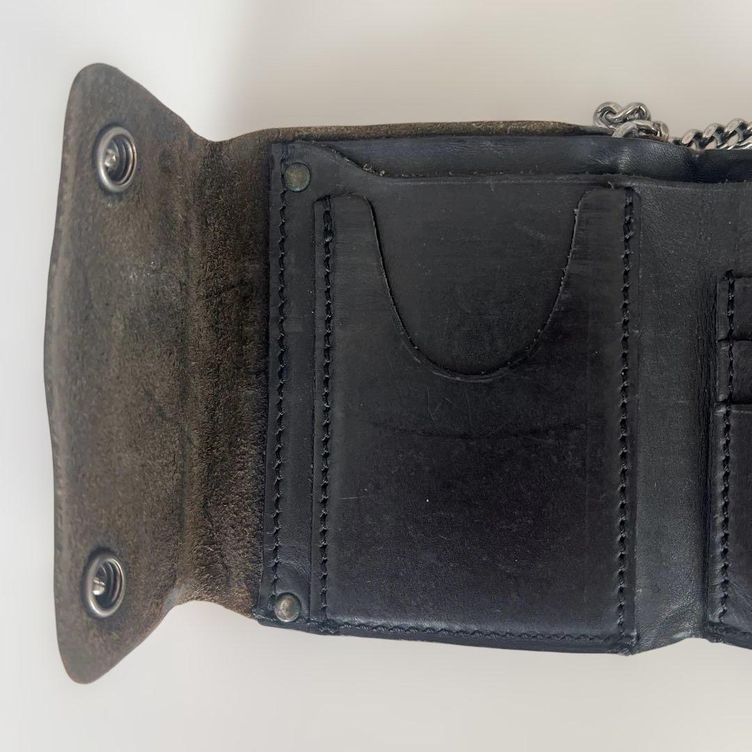 RRL 黒レザー二つ折り財布