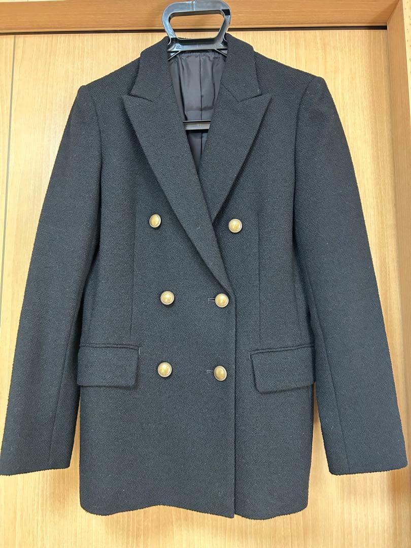 アナイ　ANAYI リングツィードダブルジャケット　紺ブレ　キレイめ