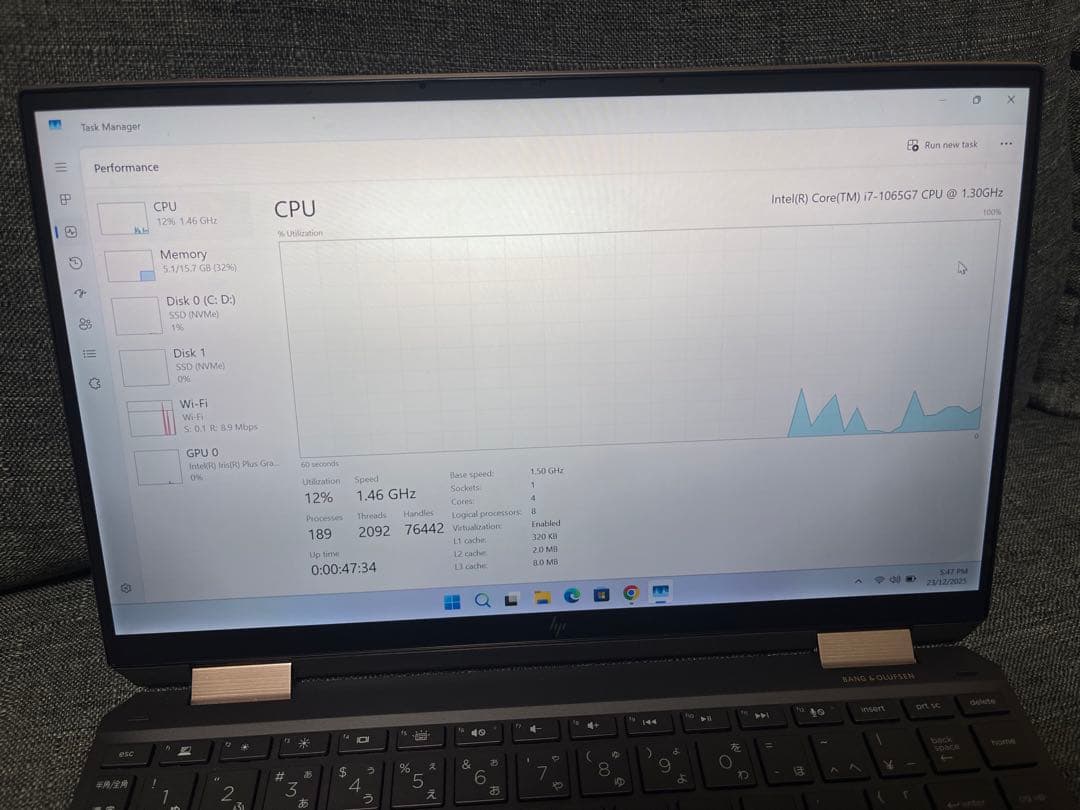 Windowsノート本体 HP Spectre x360 i7 10th 16GB1TB