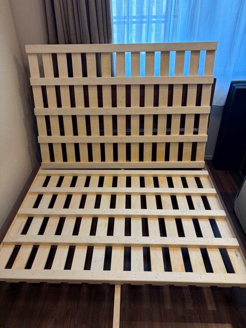 木製ダブルベッドフレーム　大塚家具