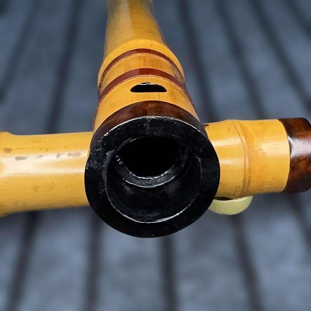 尺八 一尺八寸管 銘有り 三印 本管