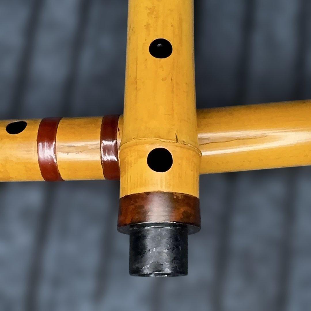 尺八 一尺八寸管 銘有り 三印 本管