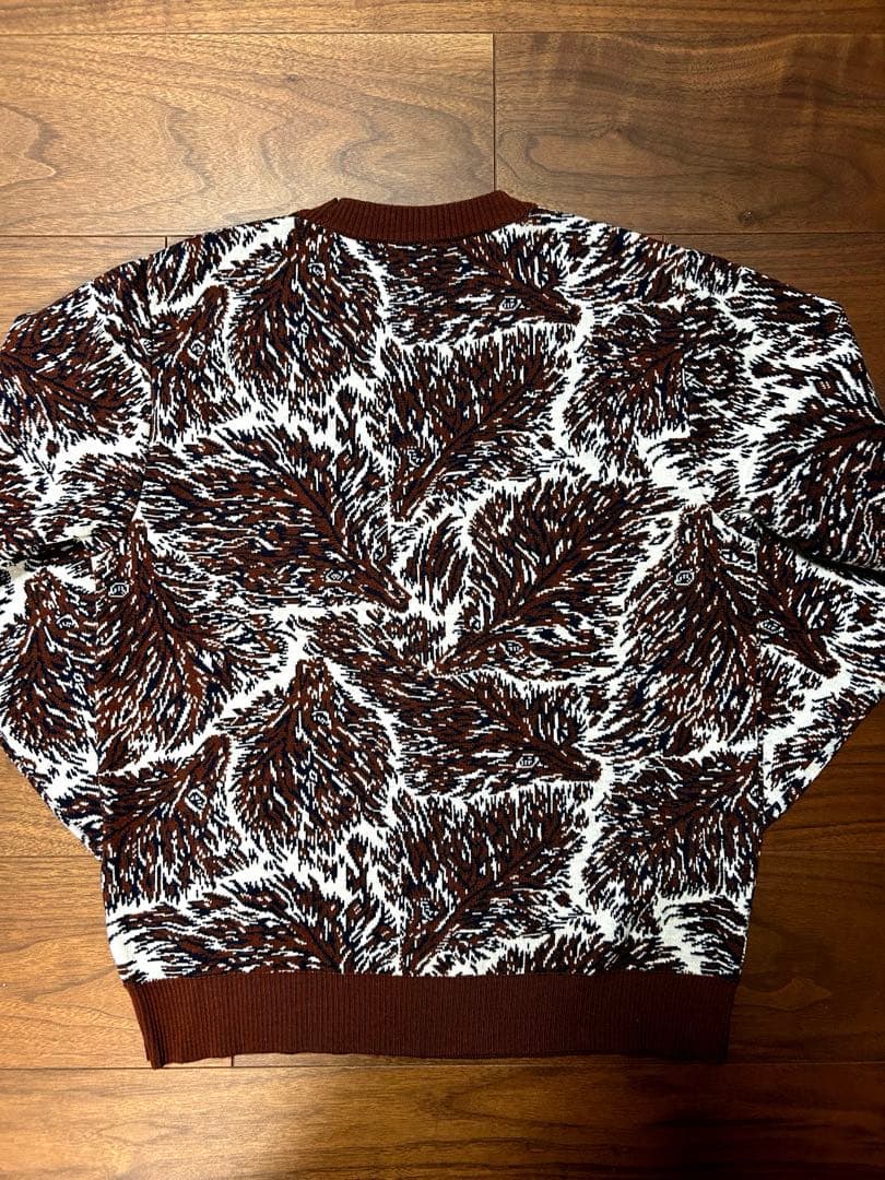 H*m様 tenderloin ウルフ 狼 ニット セーター 総柄 ウルフ柄 薄
