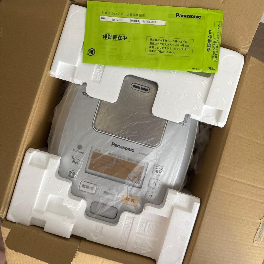 パナソニック　可変圧力IHジャー炊飯器 SR-PA107
