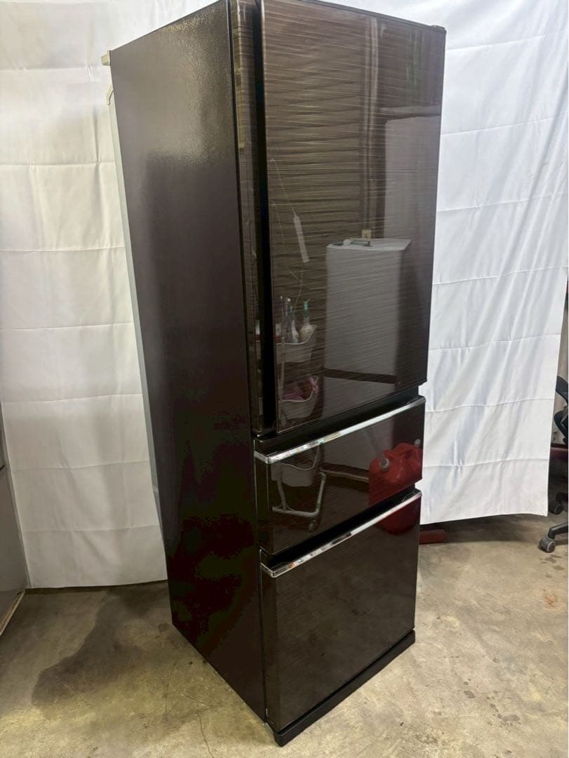 三菱電機 3ドア冷蔵庫 MR-CX37F-BR 2021年製365L 右開き
