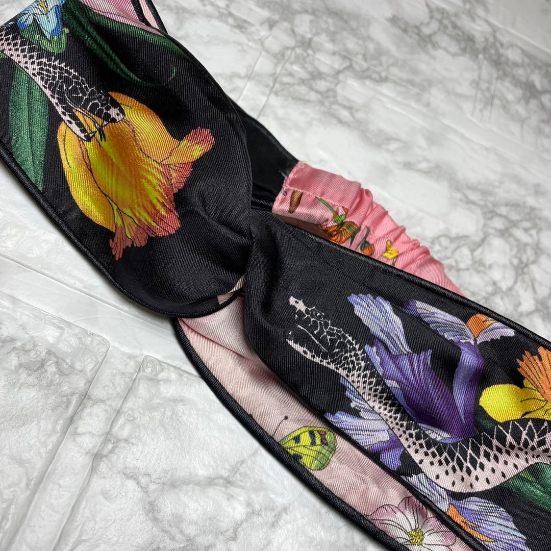 グッチ　GUCCI ヘアバンダナ　ヘビ　アニマリエ　エンブロイダリー