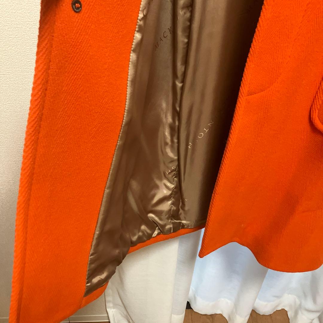 マッキントッシュ　ヘリンボーンフーデッドロングコート　36