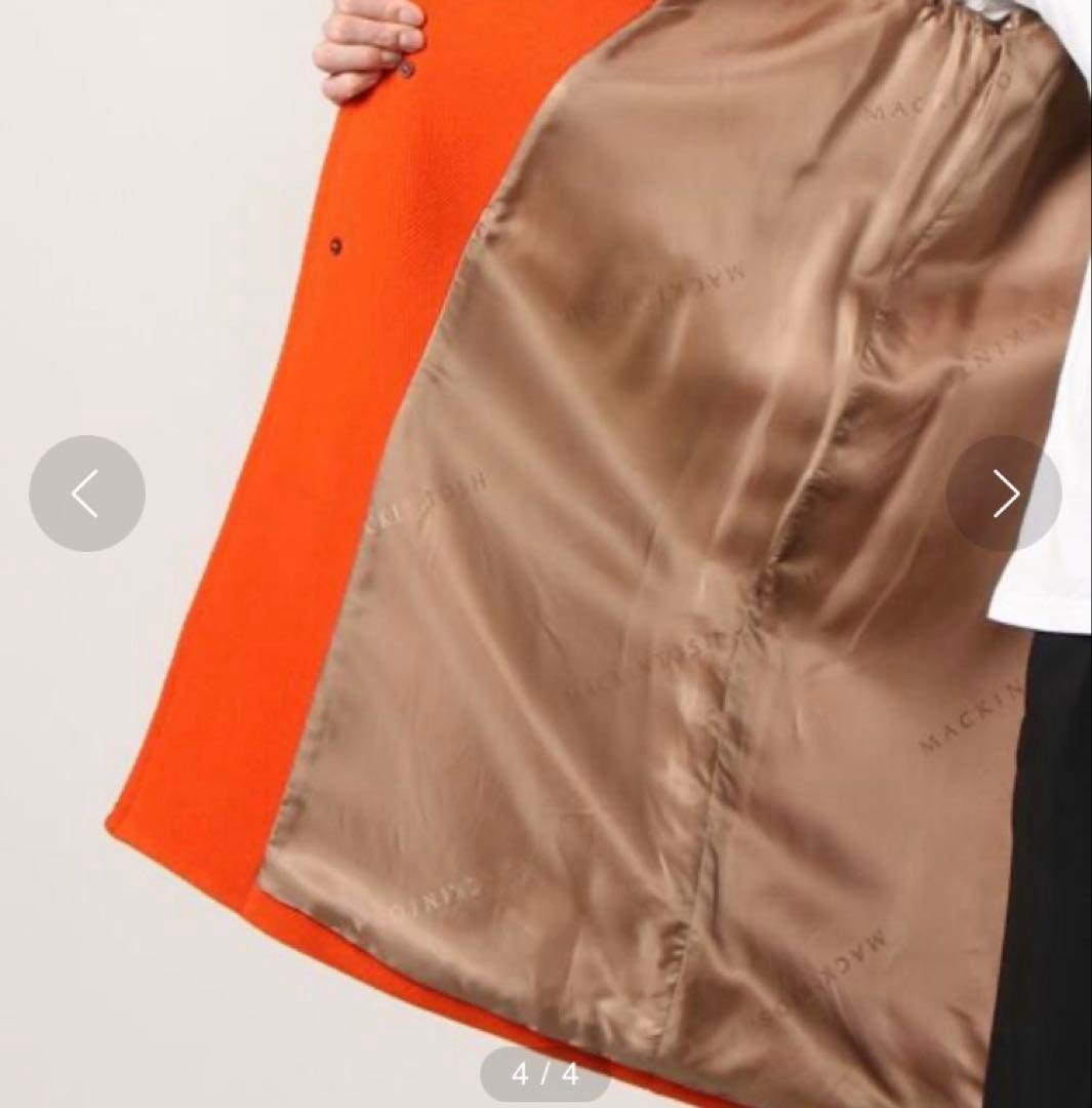 マッキントッシュ　ヘリンボーンフーデッドロングコート　36