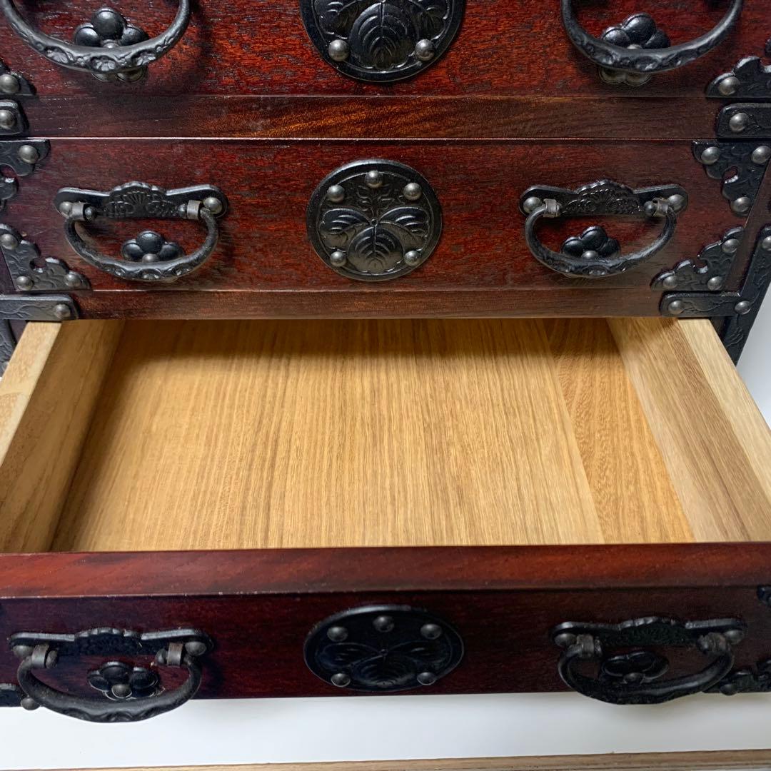 岩谷堂箪笥 三段整理箱 桜木家具製 小引き出し 収納 漆 南部鉄器 伝統工芸品