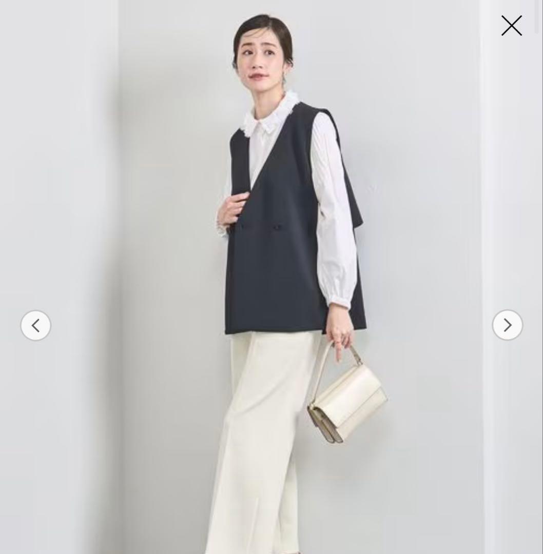 UNITED ARROWS SPONGY ミドル ベスト38 ネイビー