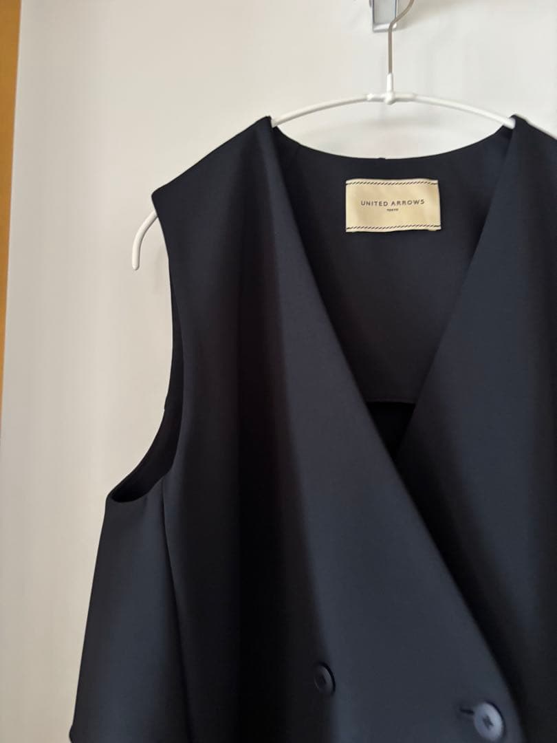 UNITED ARROWS SPONGY ミドル ベスト38 ネイビー