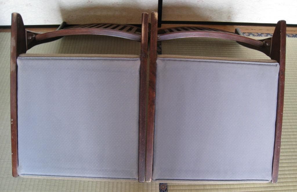 座椅子　木製　2点セット　ブラウン