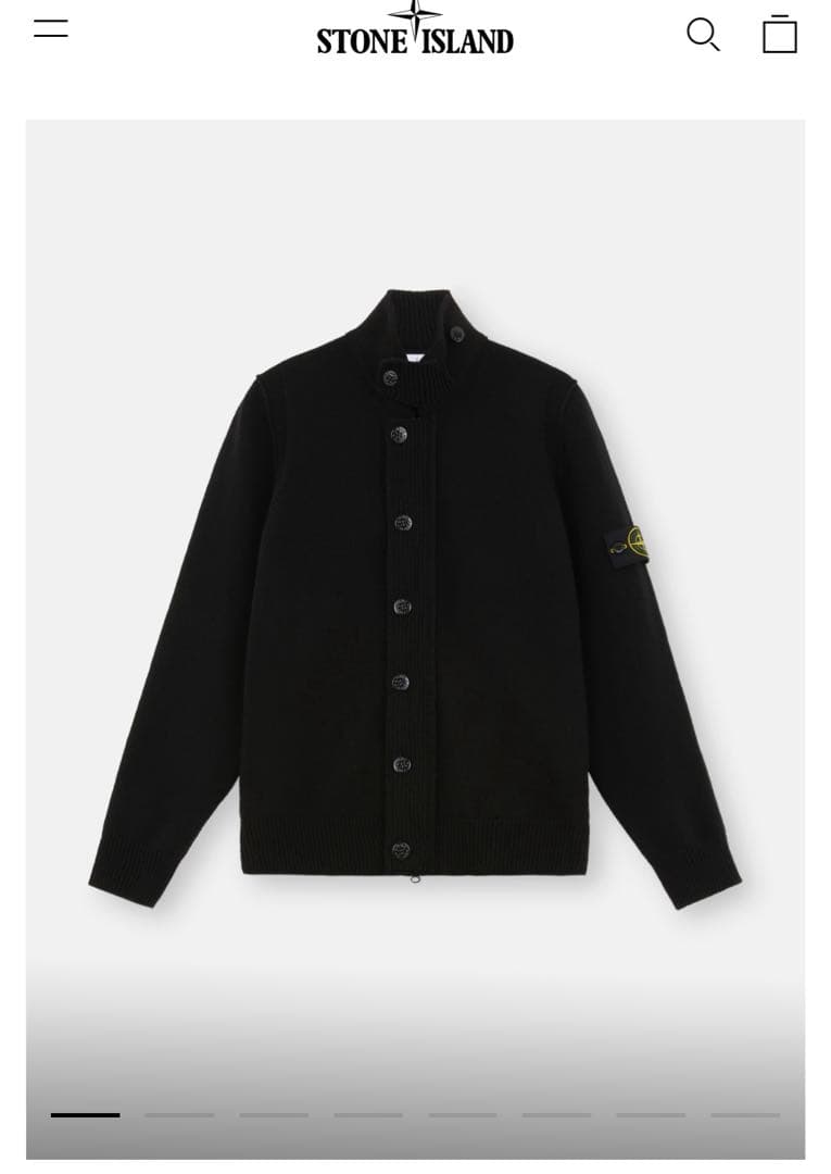 STONE  ブラックボタン付きニット
