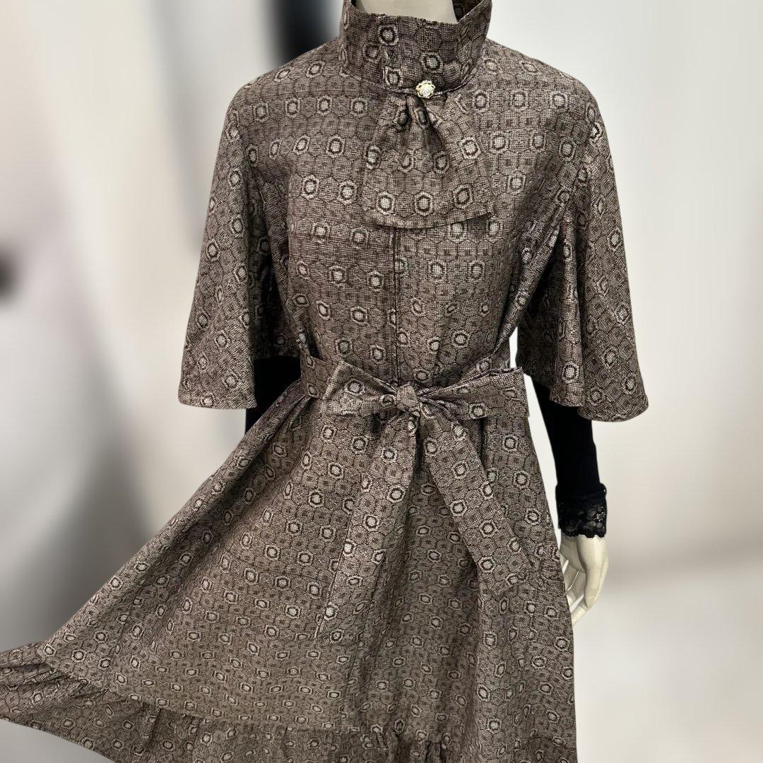 大島紬着物リメイクAラインワンピース