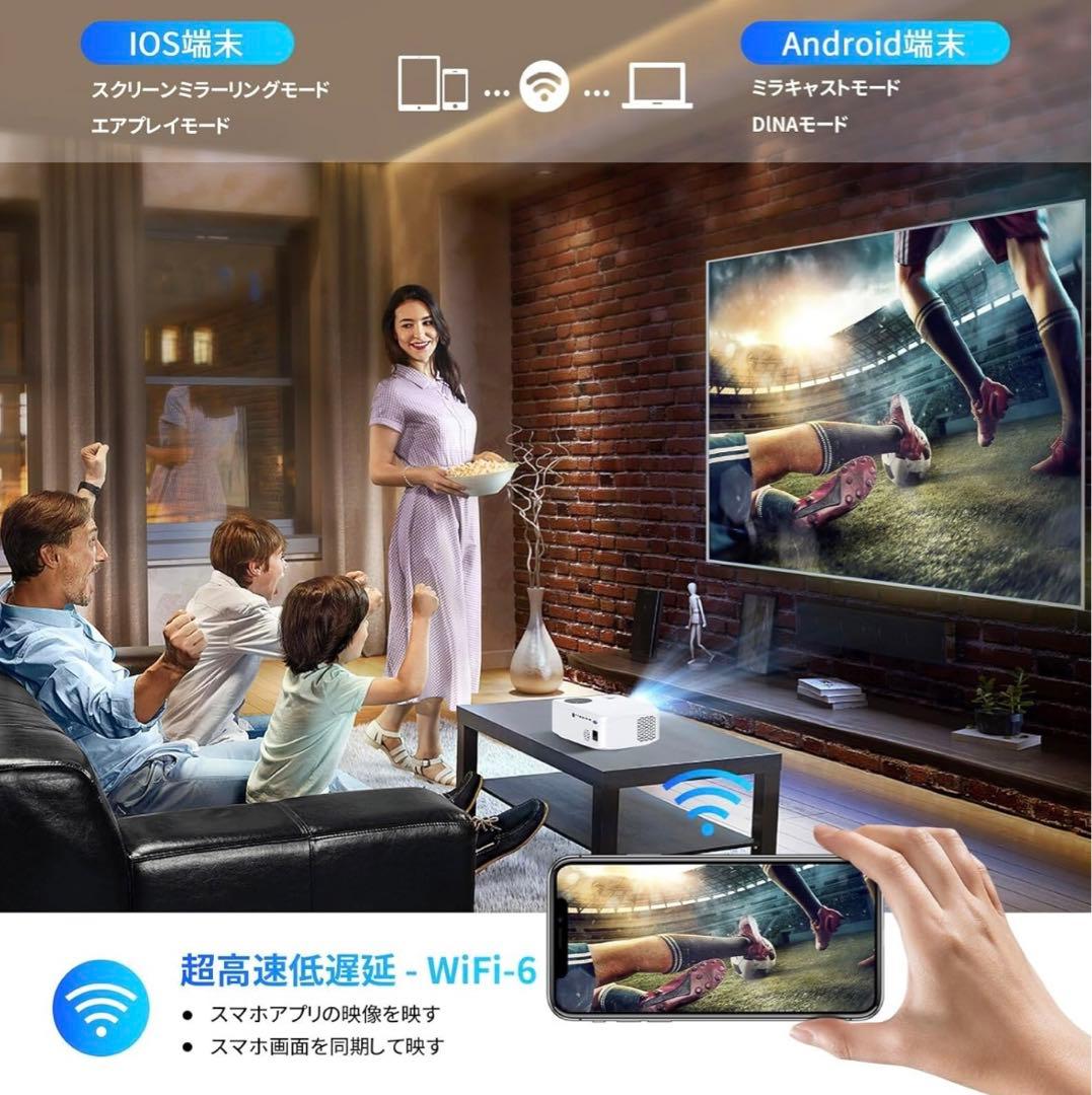 ロジェクター2025進級版 高輝度22000LM 4k対応 WiFi