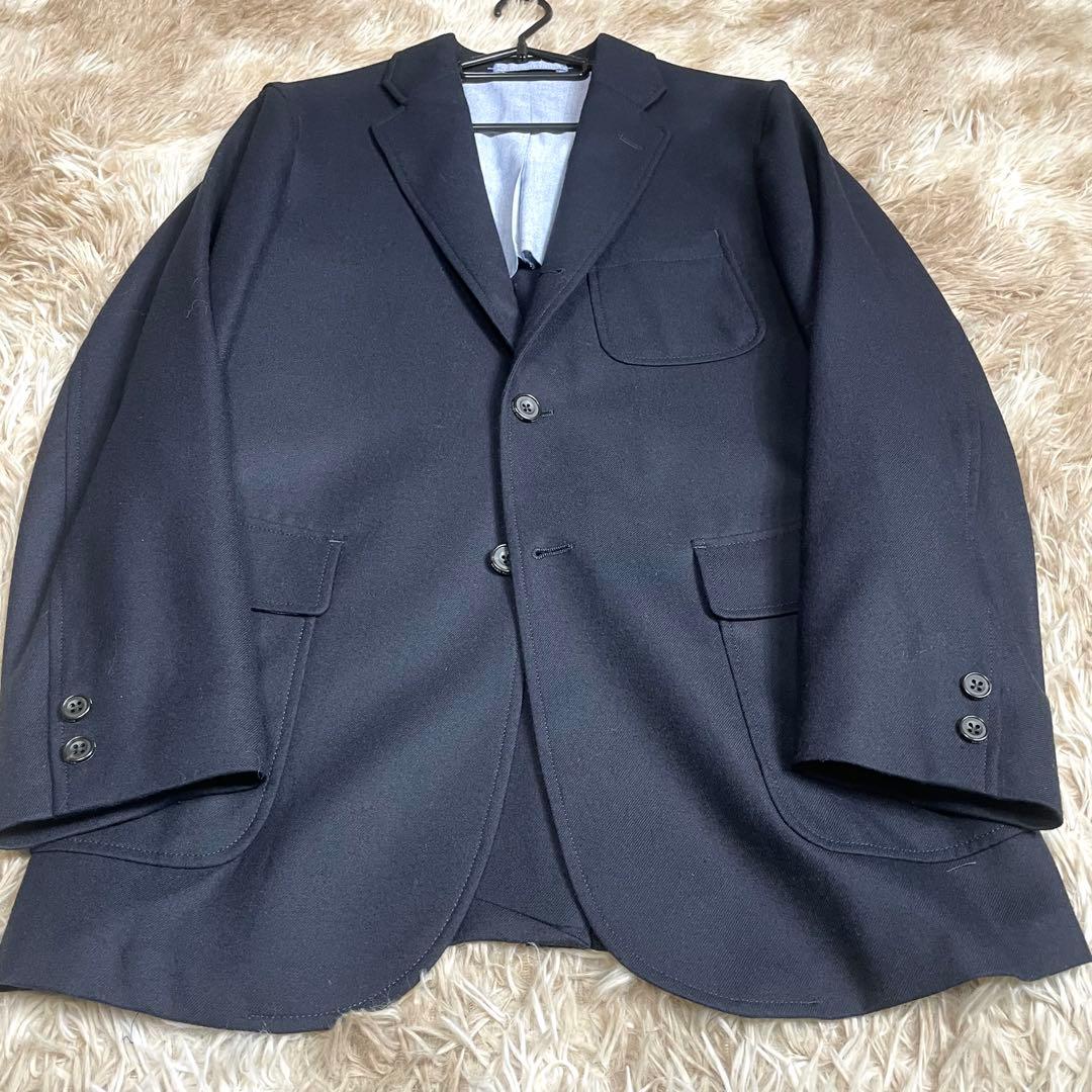 美品 BEAMS PLUS テーラードジャケット ブラック フランネル ビームス