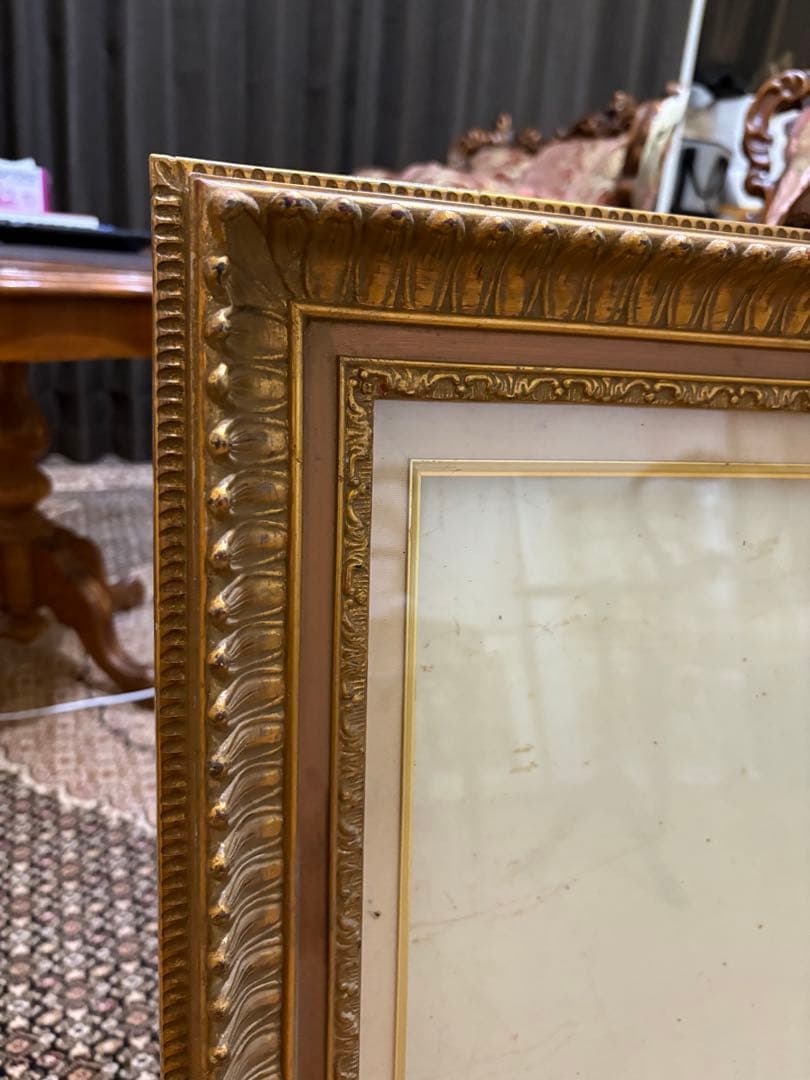 油彩額 額縁 アンティーク　F10