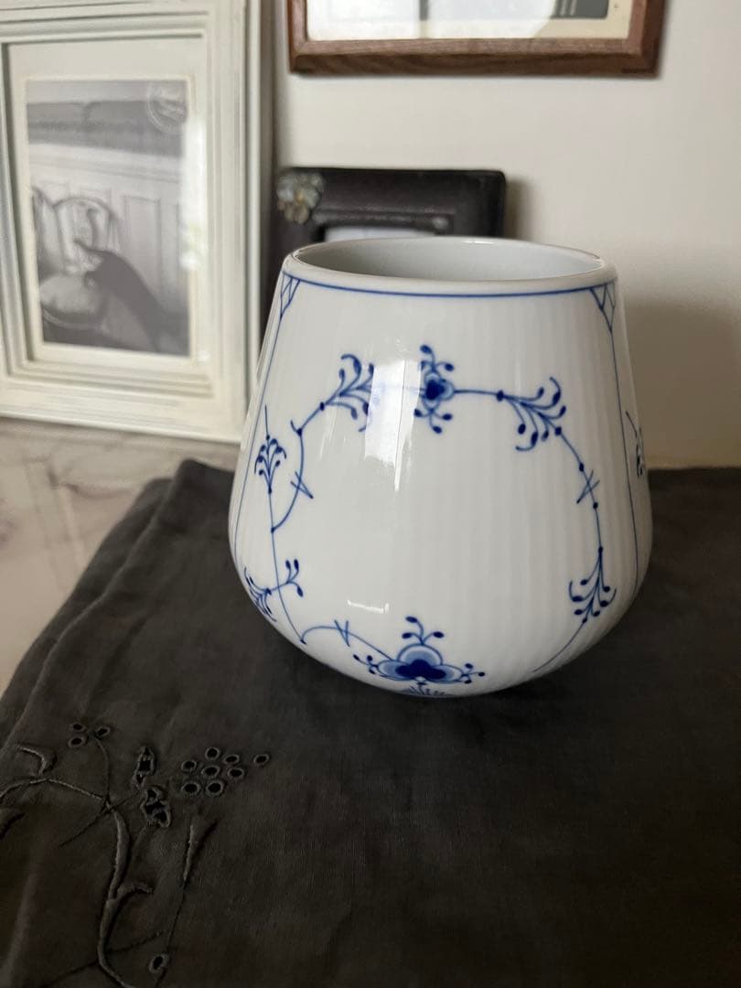 ロイヤルコペンハーゲン　ブルーフルーテッド プレイン ベース S