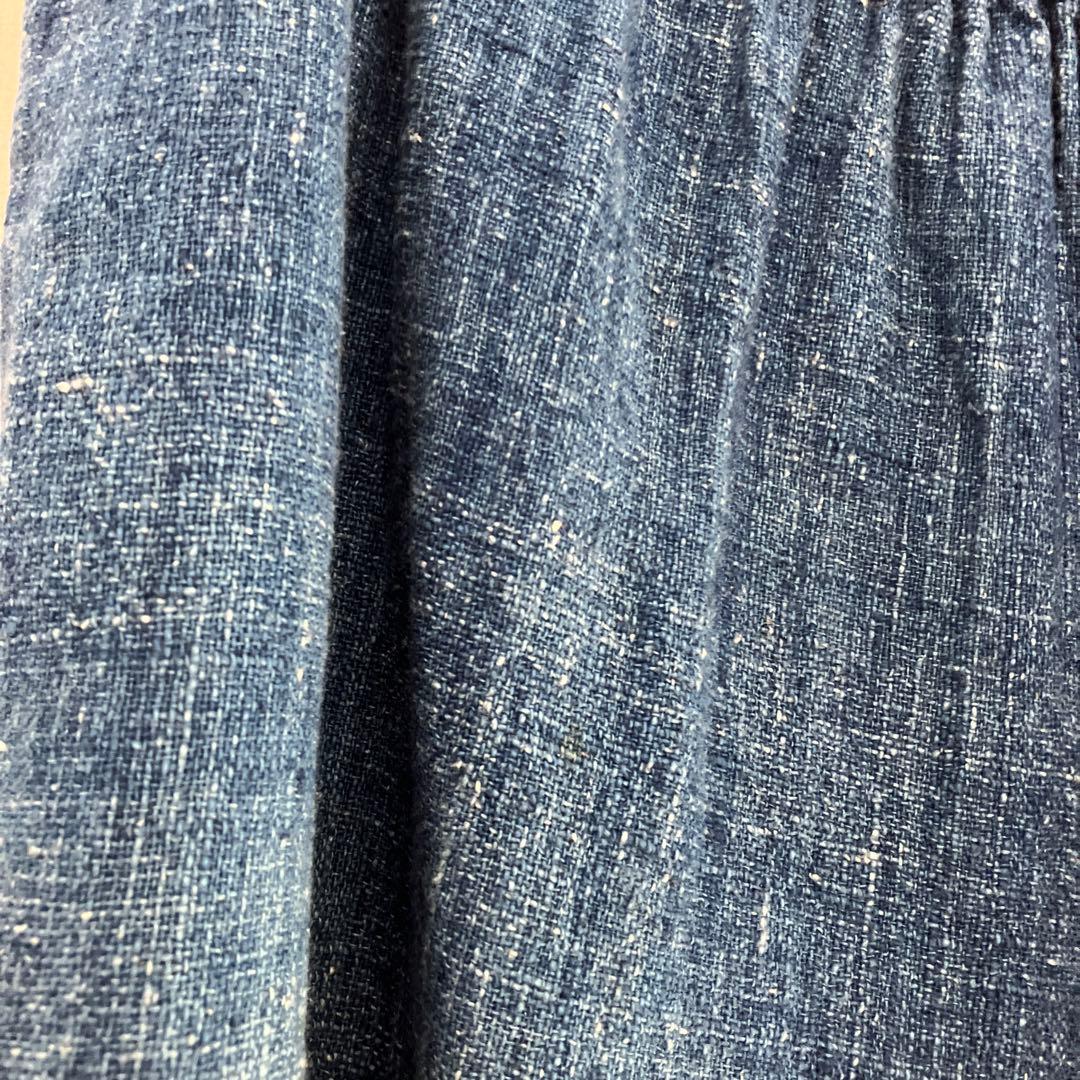 うさと　綿　藍染　ガウチョパンツ