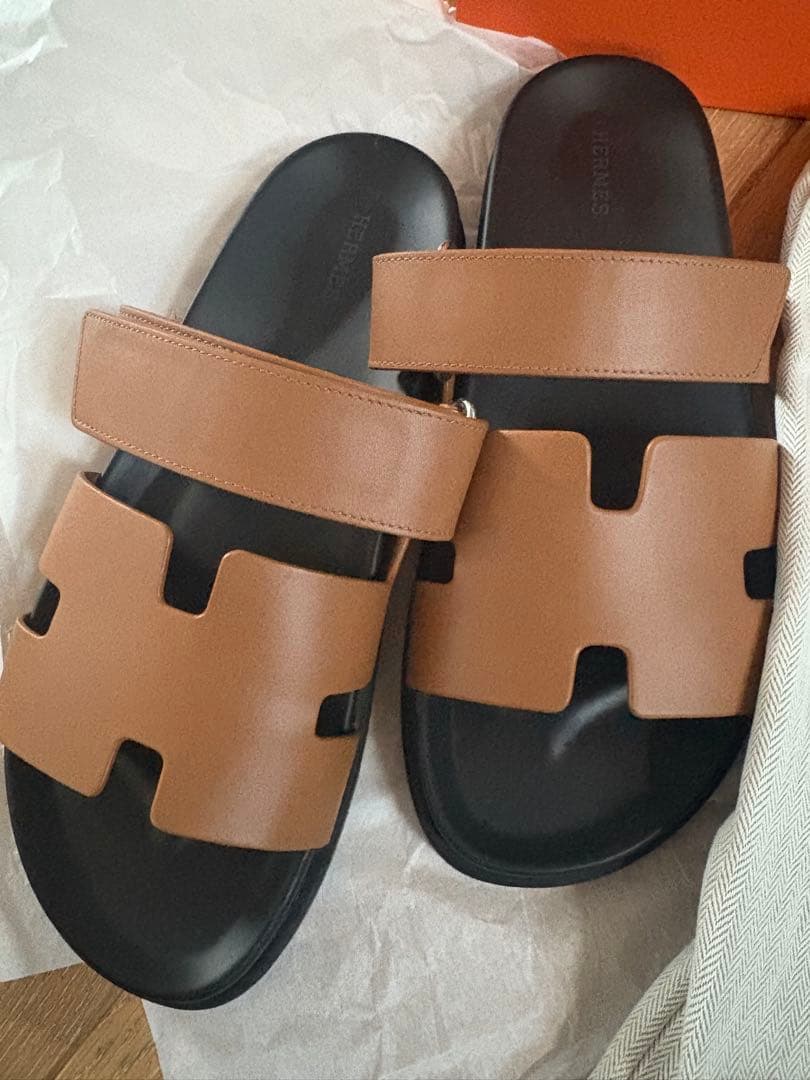 【ks18】Hermès ブラウン サンダル　シプレ　42