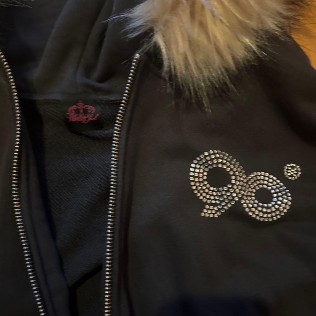 9090 ファーアウター グレーM