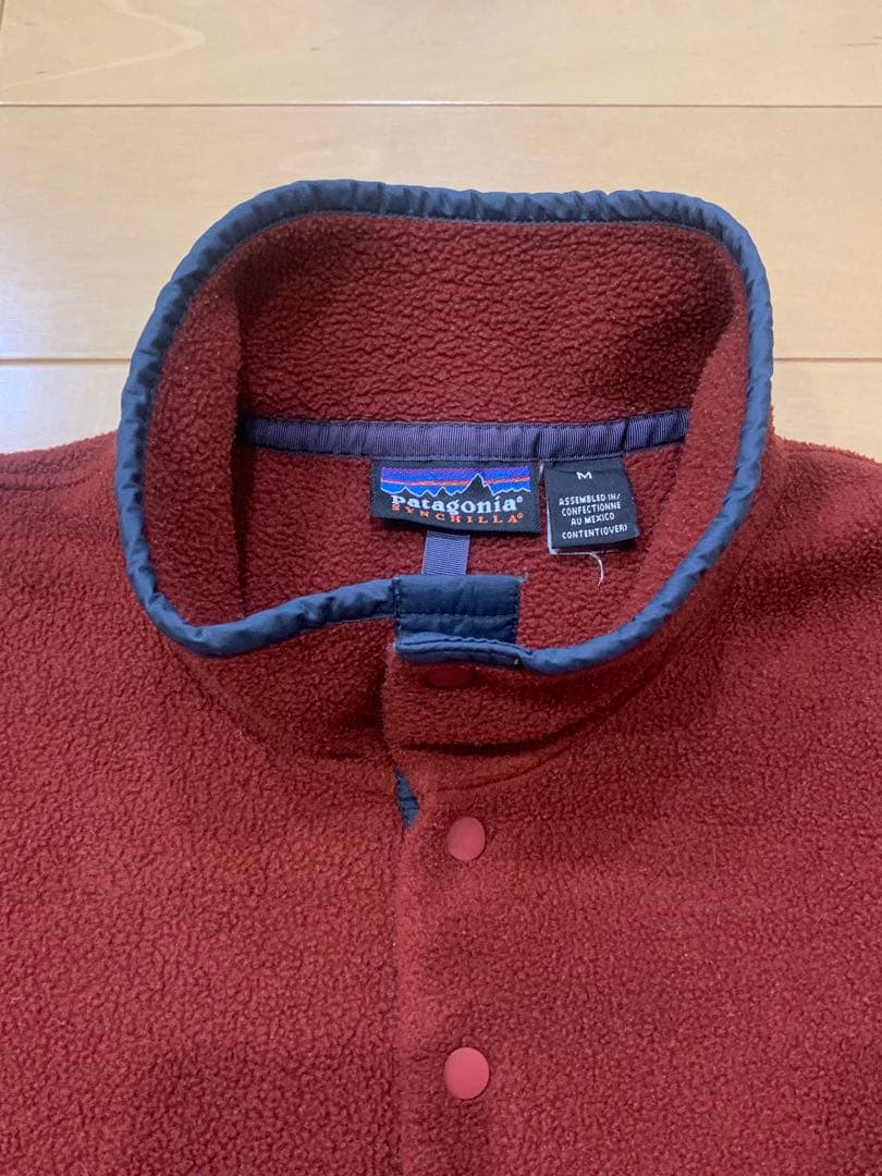 【M】Patagonia 02年 シンチラ スナップT レンガ色 メキシコ製