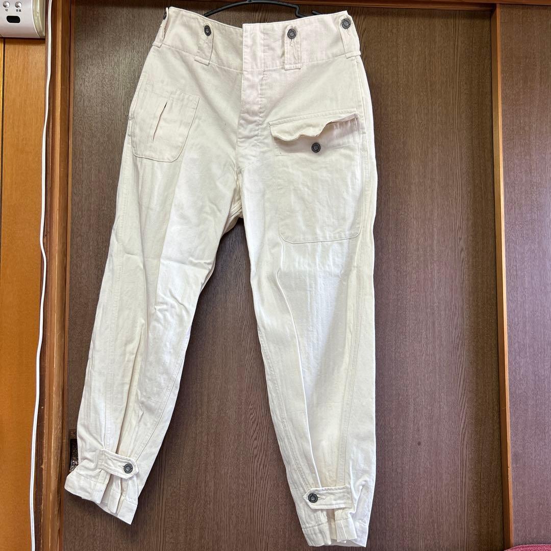 19-m　outil ホワイト ワークパンツ 11