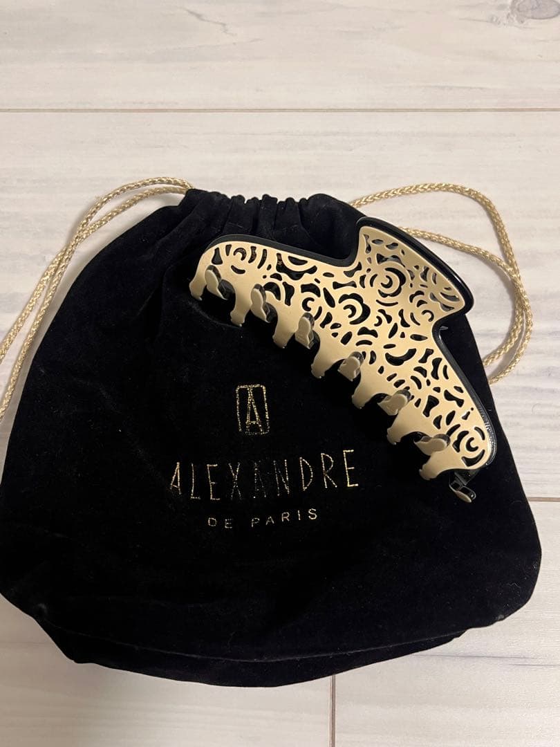 ALEXANDRE DE PARIS ヘアクリップ ベージュ/ブラック