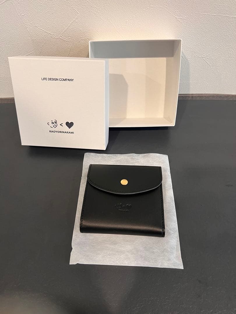 ブラック】新作ver kaoyorinakami レザーウォレット カオナカ