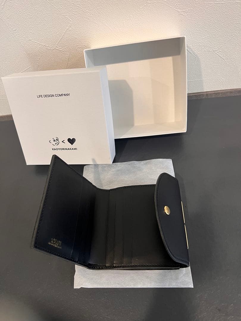 ブラック】新作ver kaoyorinakami レザーウォレット カオナカ