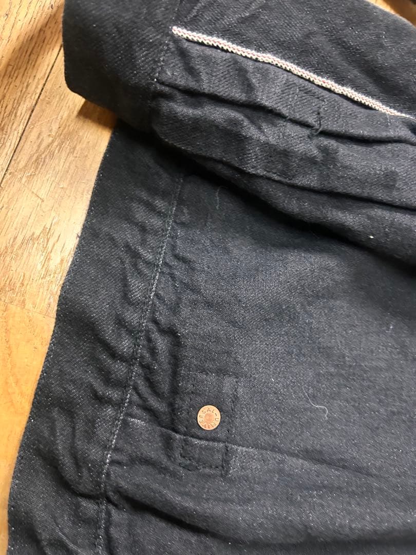 TCB ジーンズS40's デニムジャケット　BK ブラック　大戦　44