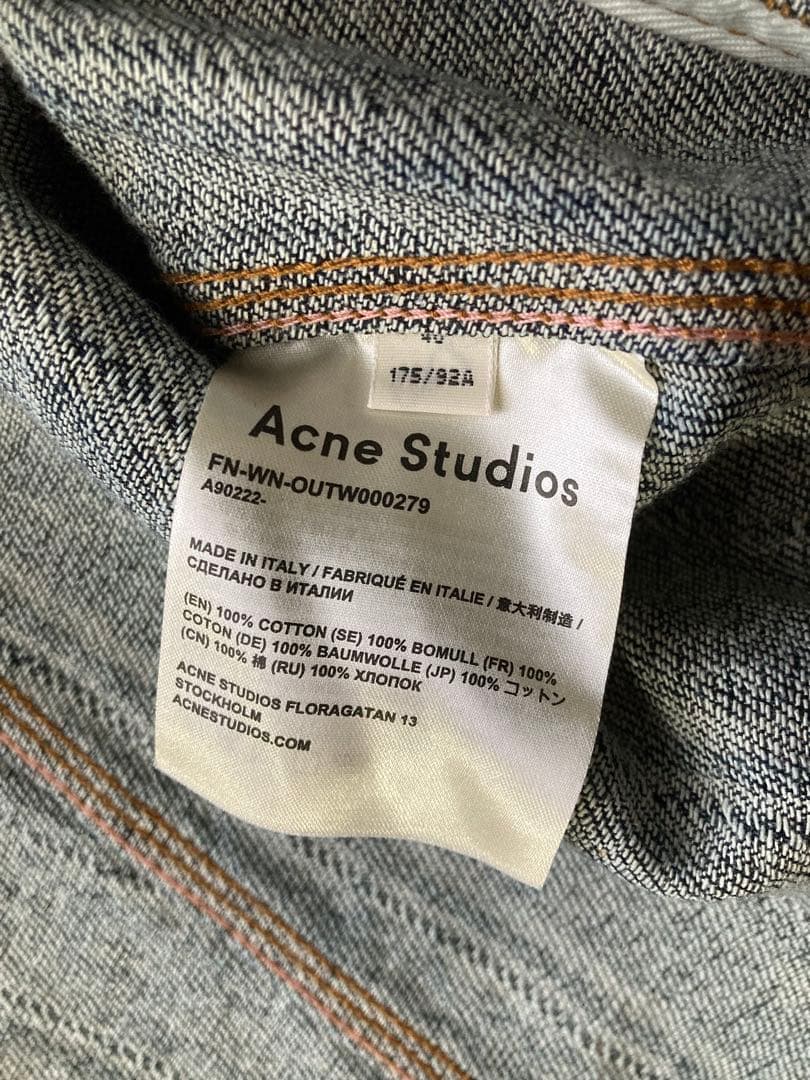 Acne Studios 花柄刺繍デニムジャケット