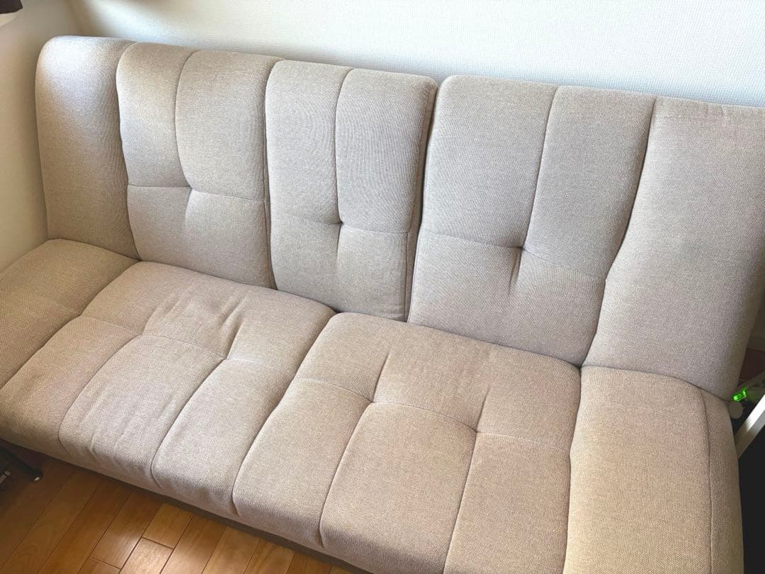 【送料込み】ソファベッド テーブル付き 収納付き