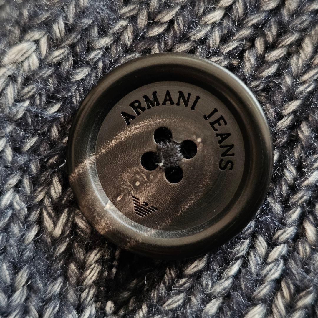 ARMANI JEANS ケーブル編み ワッフル ニット テーラードジャケット