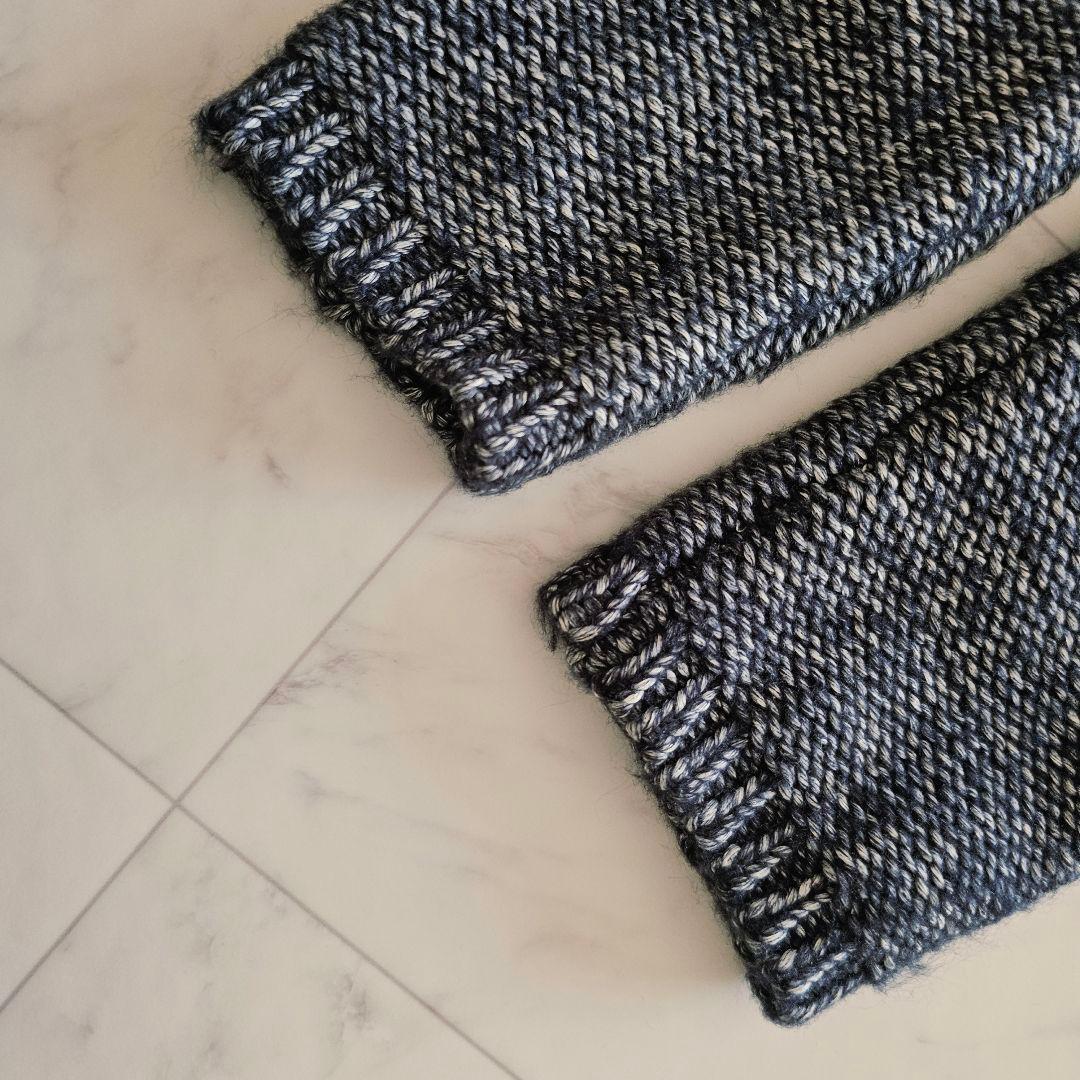 ARMANI JEANS ケーブル編み ワッフル ニット テーラードジャケット