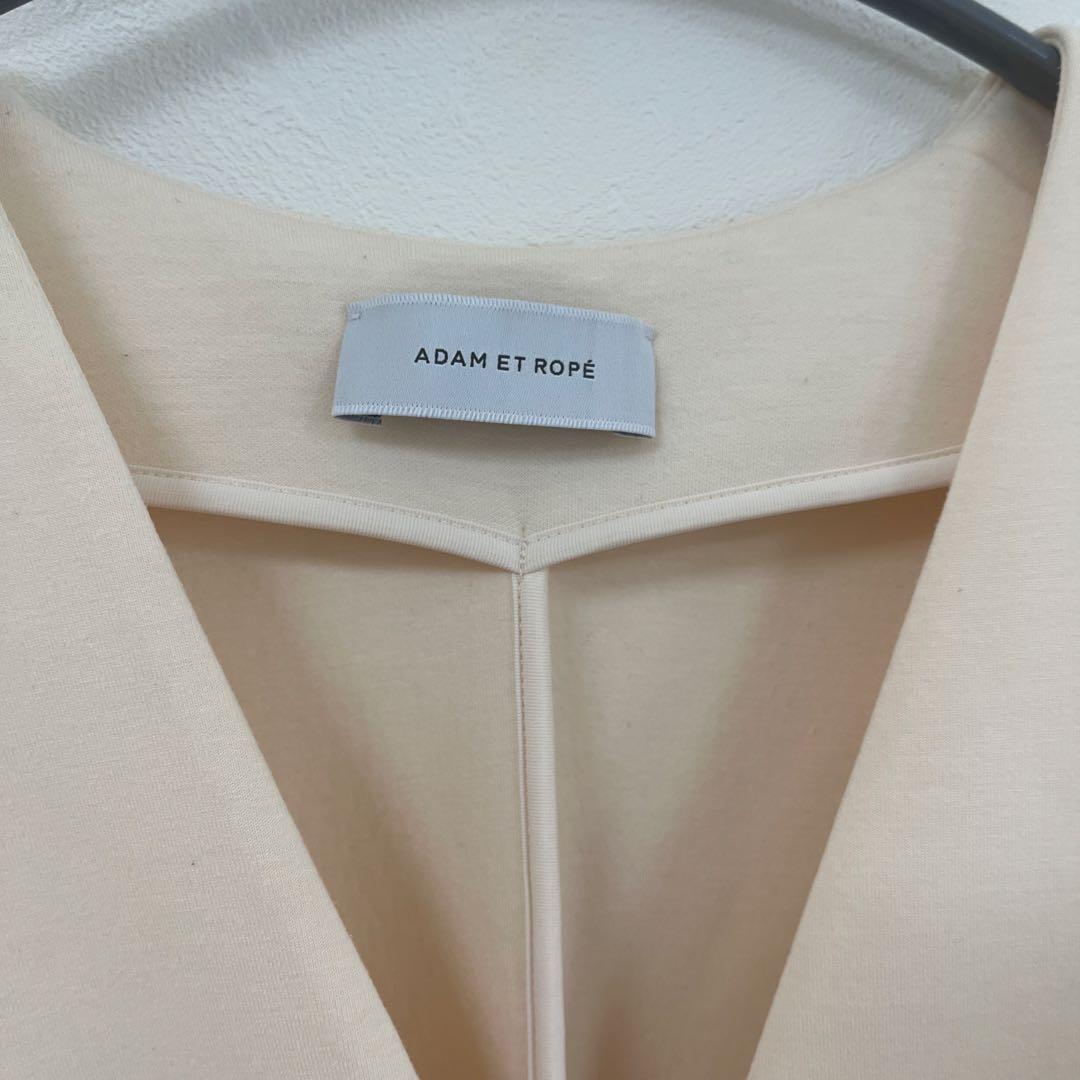 【美品】アダムエロペ　エッグブローチ付きペプラムカーディガン2025 SS