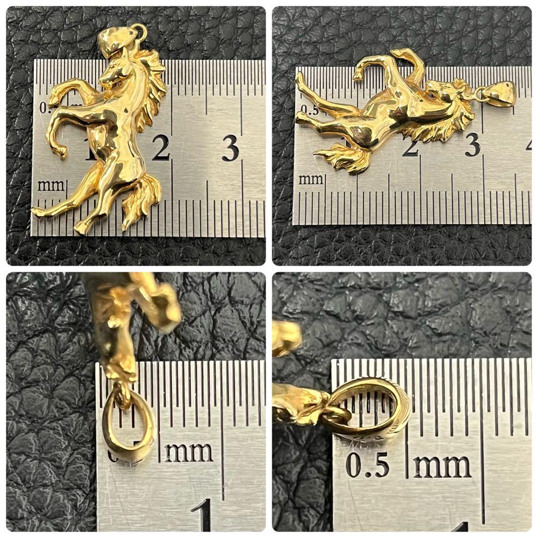 (A120508)K18 チャーム ネックレストップ 馬 18金 YG