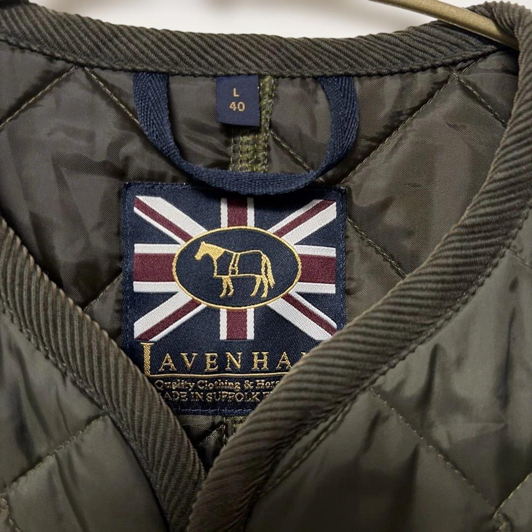 LAVENHAM ラベンハム キルティングベスト オリーブカラー 40
