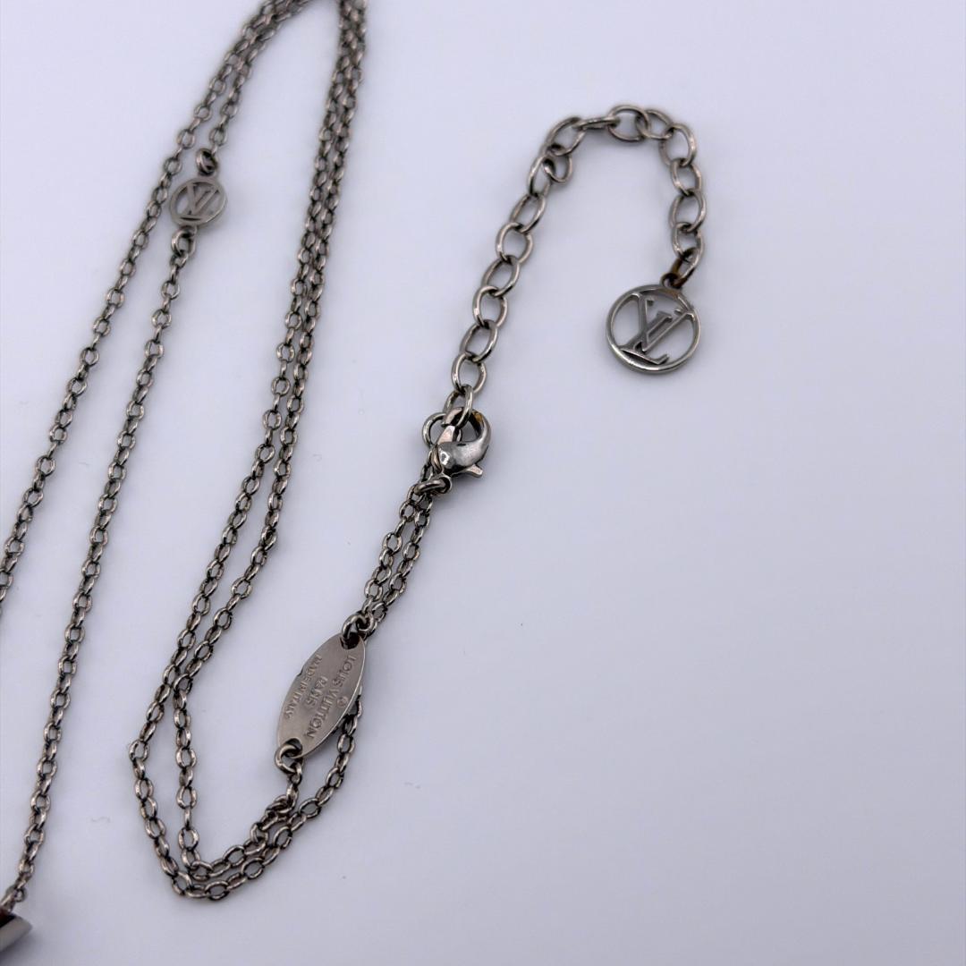 【美品】ルイヴィトン ネックレス コリエ エセンシャルV シルバー