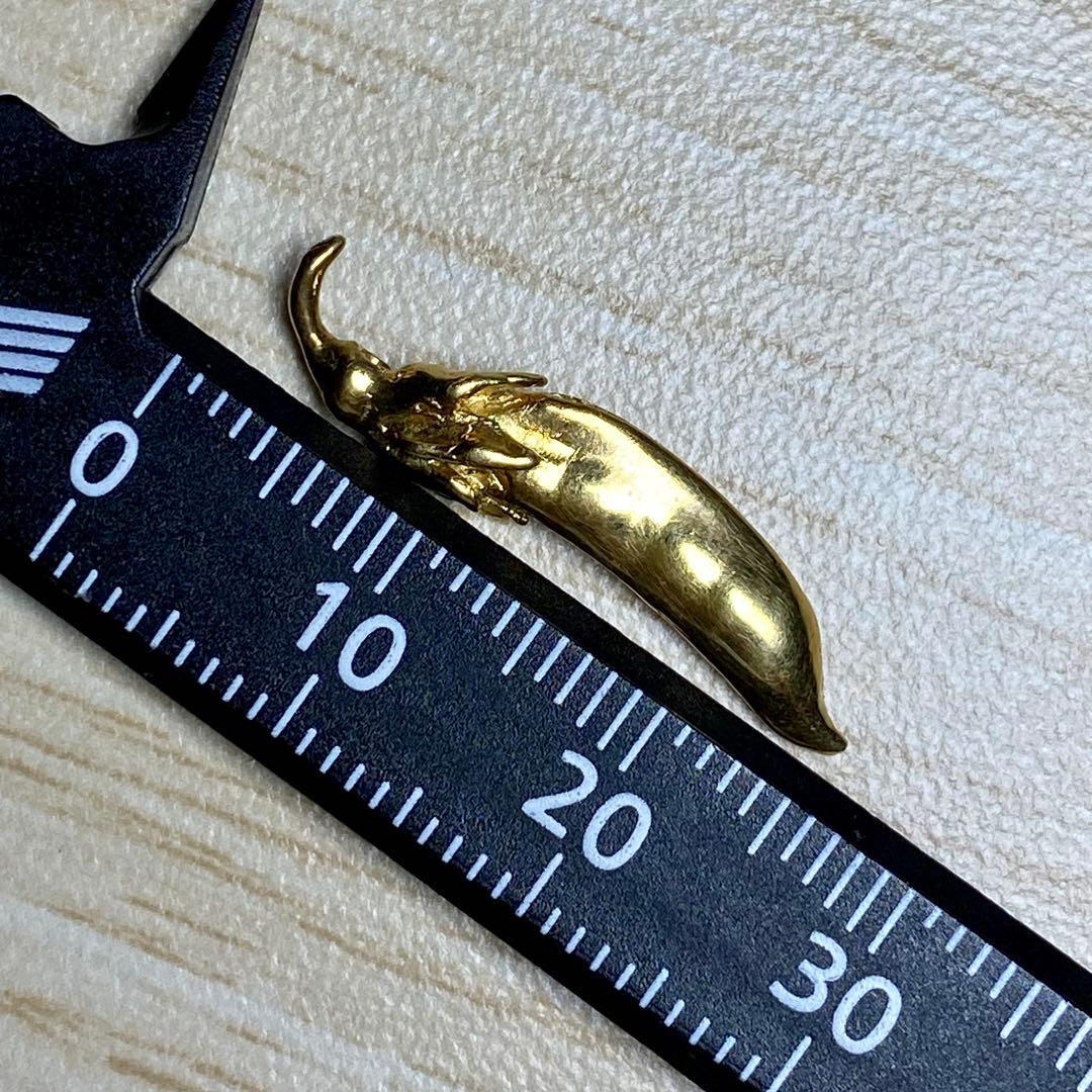 MIKIMOTO K18 2.4g 枝豆/唐辛子型チャーム　縁起物