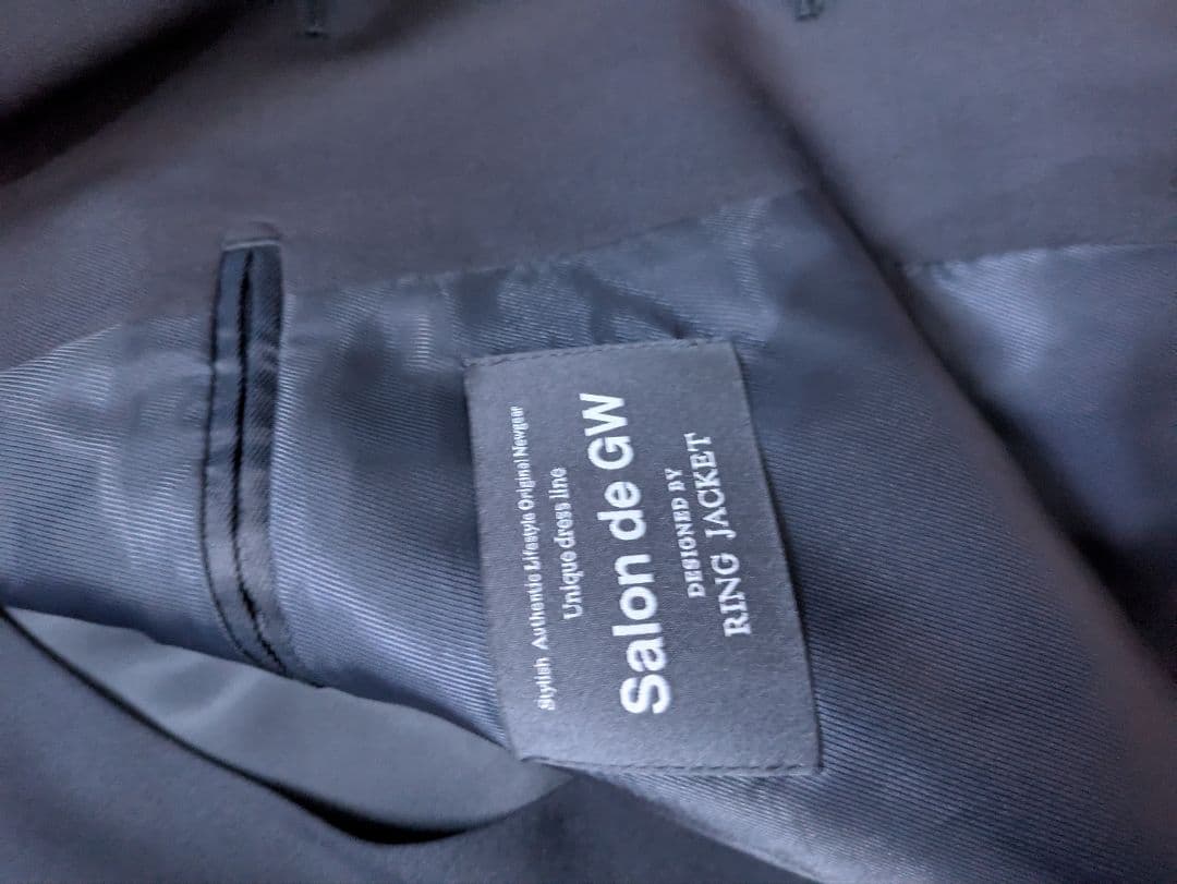Salon de GWリングジャケット スリーピース ネイビー