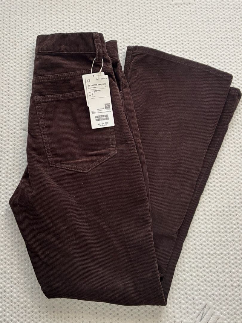 BEAMS BOY ビームスボーイ コード フレア パンツ ダークブラウン 0