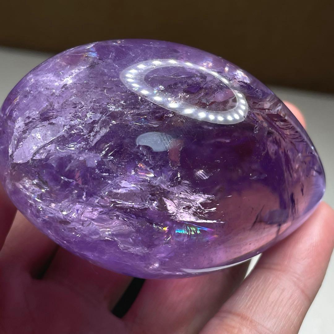 アメジスト卵形オブジェ