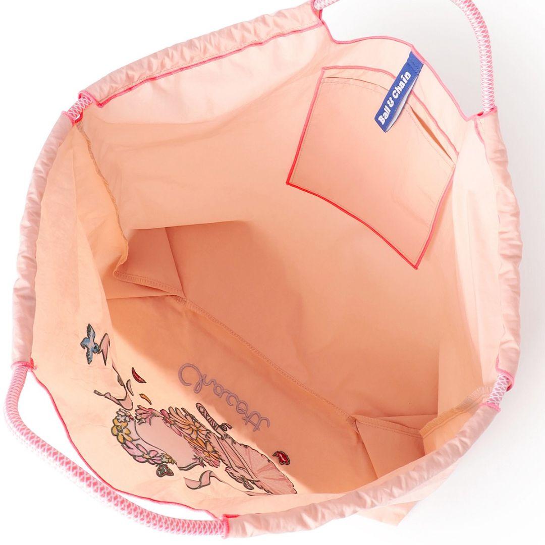 【新品】Ball＆Chain×チャコットフラワーポワントトートLサーモンピンク