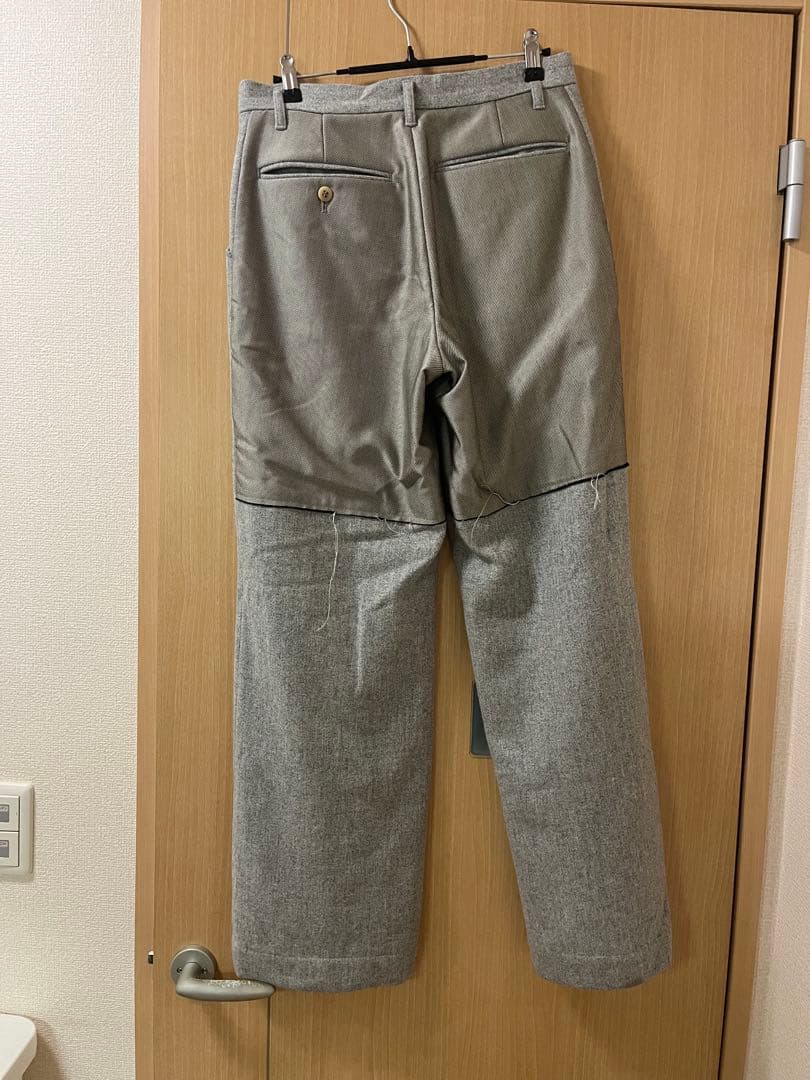 ABELIA EDOWARD GOUCHA グレー　ノータックスラックス　後切替