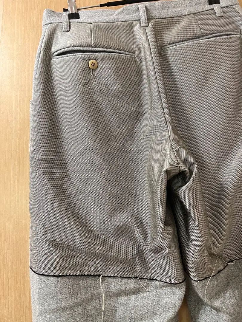 ABELIA EDOWARD GOUCHA グレー　ノータックスラックス　後切替