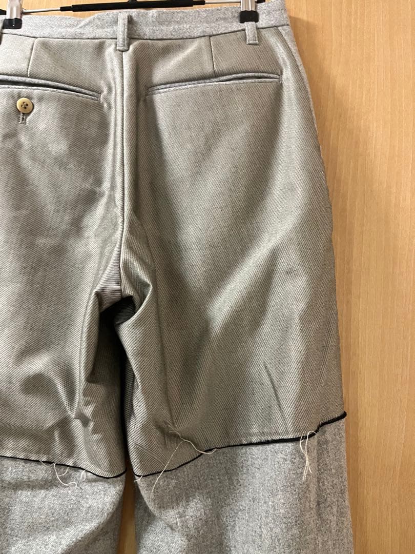 ABELIA EDOWARD GOUCHA グレー　ノータックスラックス　後切替