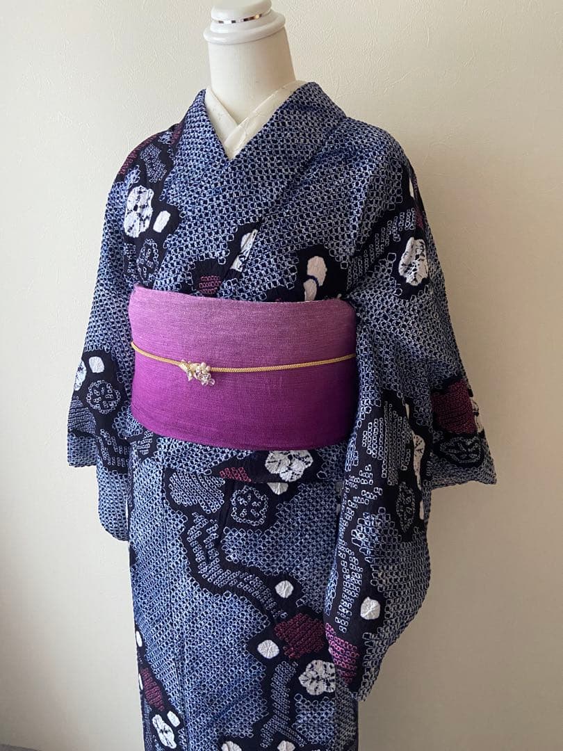 ◻️ メルりんご様◻️有松鳴海絞り浴衣　裄67 身丈160